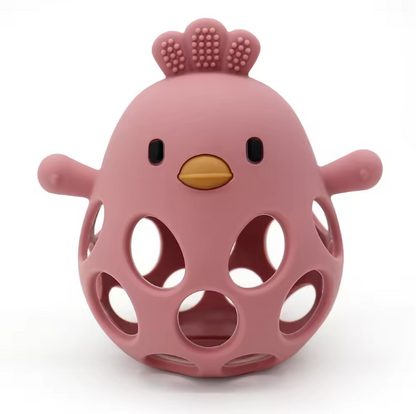 Baby Silicone Teether Toy – Cartoon Chick Shape